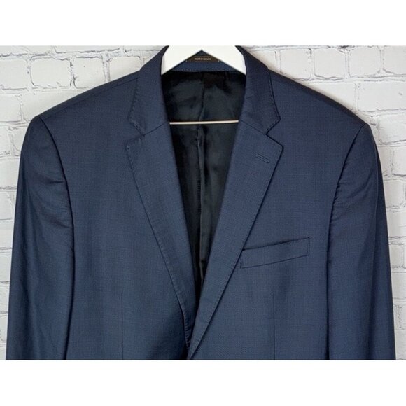 PETER MILLAR Men’s Size 44T 100% Wool Navy Blue Blazer Jacket - Picture 2 of 8
